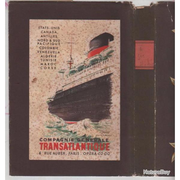 couvre livre pub compagnie g�n�rale transatlantique cgt , paquebot d'apr�s brenet