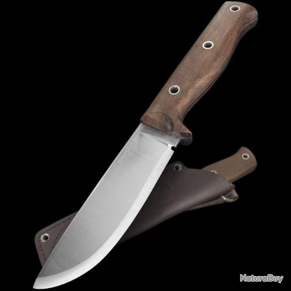 Couteau Bushcraft Condor Swamp Romper Carbone 1075 Manche Noyer Etui Cuir El Salvador CTK390045HC