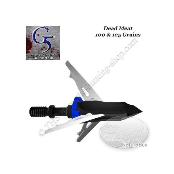 G5 DEADMEAT Pointe de chasse m�canique trilame 100 et 125 grains 125