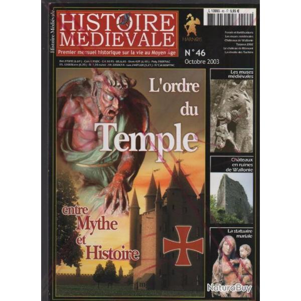 histoire m�di�vale n�46, l'ordre du temple entre mythe et histoire , muses m�di�vales , wallonie