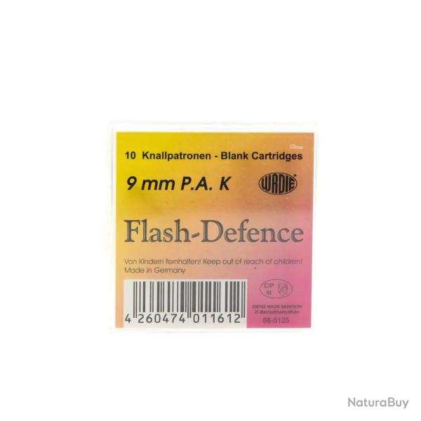 Bo�te de 10 munitions Flash D�fense avec s�ret� manuelle 9mm