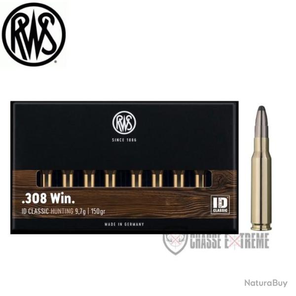 20 Munitions RWS Cal 308 Win 150Gr ID Classic