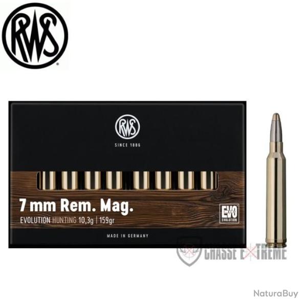 20 Munitions RWS Cal 7mm Rem Mag 159gr EVO