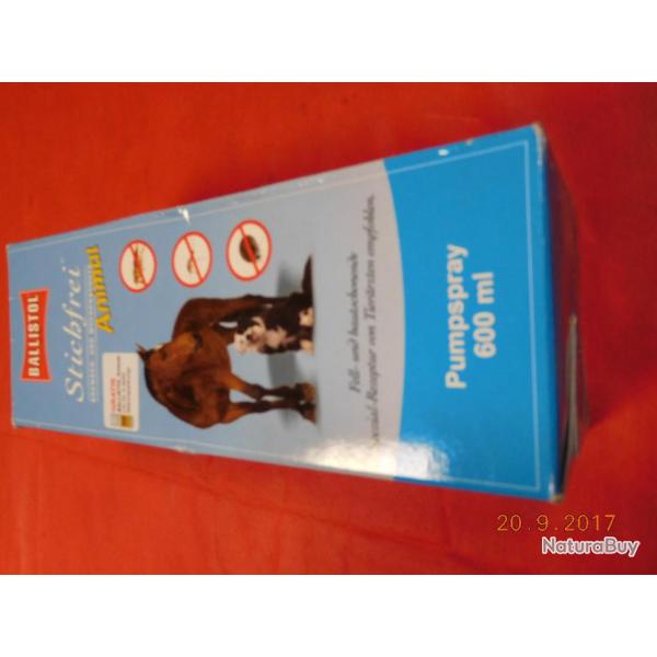 Ballistol anti moustique, puce, tique, pour chien, chevaux , lapin