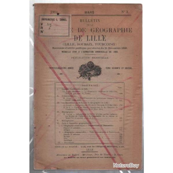 bulletin de la soci�t� g�ographique de lille roubaix tourcoing mars 1914 n�3
