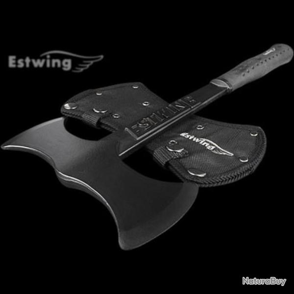 Hache Tomahawk Estwing Black Eagle Double Bit Axe Acier Forg Manche ABS Etui Nylon Made USA ESEBDBA