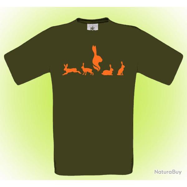 Tee-shirt kaki, vert ou marron Li�vre en ligne