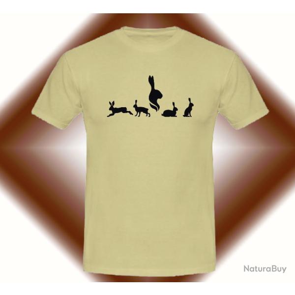 Tee-shirt Blanc, Beige ou Noir avec impression Li�vre en ligne