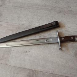 229173 Baionnette Suisse pour fusil Schmidt Rubin 1889 modifi&eacute; 1899. VOIR RIVET LAME