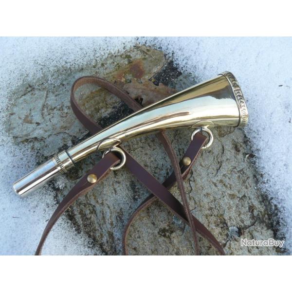 TROMPE MILLIENS  22 CM AVEC SANGLE CUIR