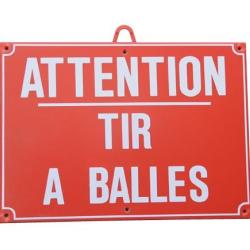 Panneau attention tir à balles