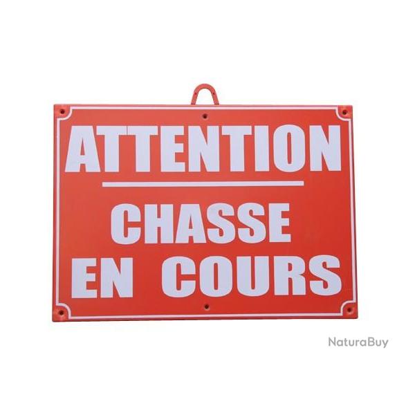 Panneau attention chasse en cours