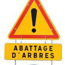 panneau de signalisation AK14 "ABATTAGE" - 1 000 mm