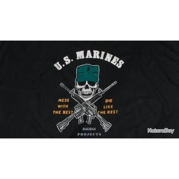 Drapeau avec renfor en nylon US MC  de 150 x 90