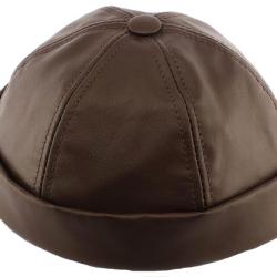 Bonnet docker Cuir Marron Aussie Apparel Taille unique Marron