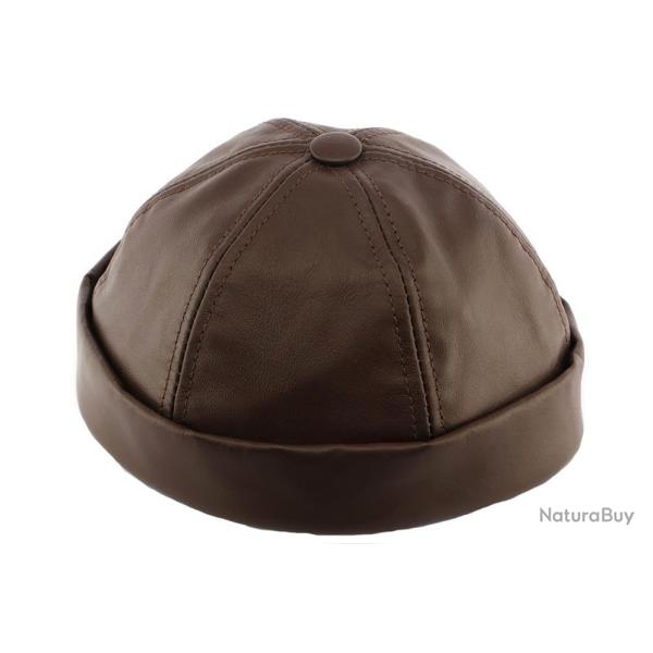 Bonnet docker Cuir Marron Aussie Apparel Taille unique Marron
