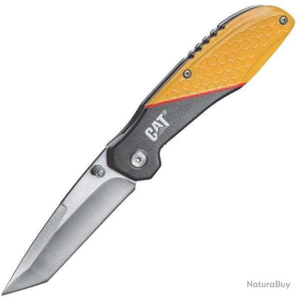 Couteau Caterpillar Tanto Lame Acier 7Cr17MoV Manche Aluminium CAT980047