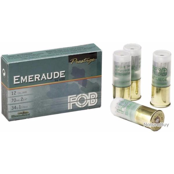 MUNITIONS FOB EMERAUDE BALLES BRENNEKE CAL.12-70 PAR 5