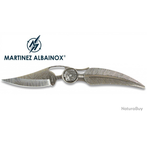Couteau Pliant plume tte d' indien Lame grav de 8.5 cm