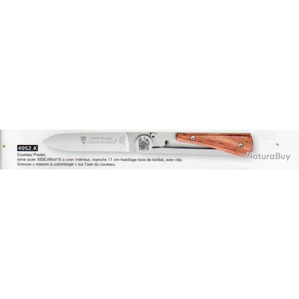 PRADEL L�gende du couteau GRAV� Pr�nom GRATUIT