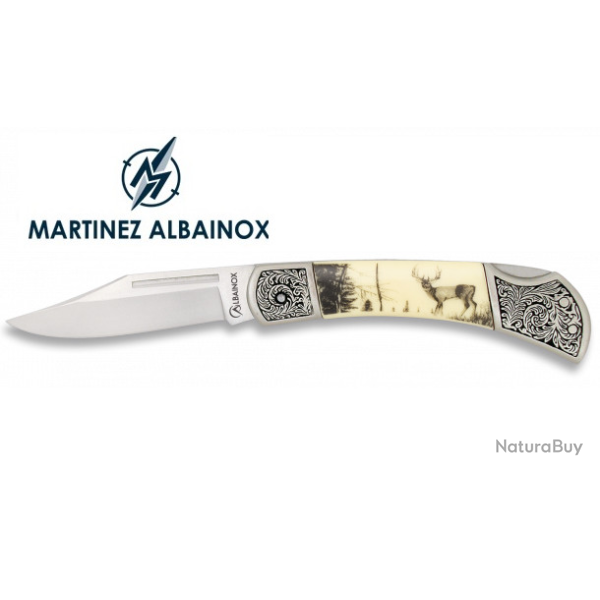 Collectionez ce Couteau Pliant Motif Chasse Cerf  Lame de 7 cm