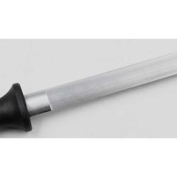 Fusil aiguiseur de couteau lame inox diamant mèche ovale 28cm