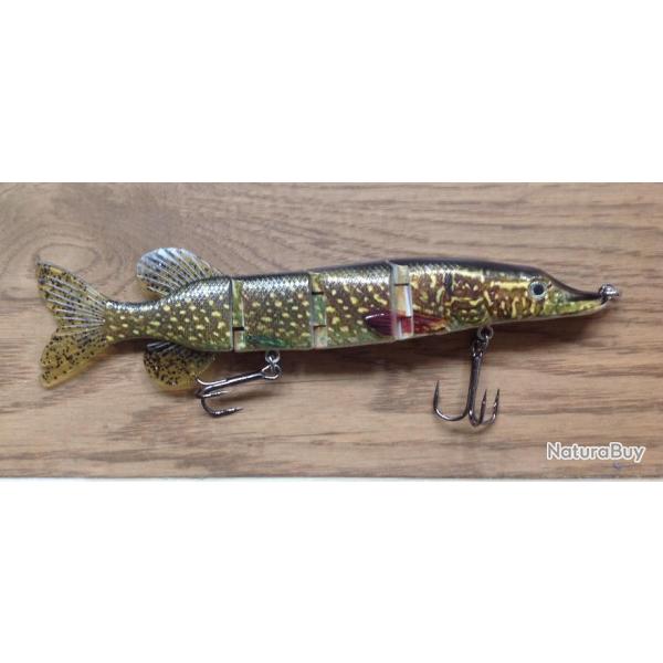 poissons nageurs brochet sombre 25,5 cm pour attraper gros carnassiers