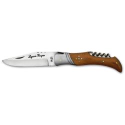 Couteau pliant avec tire-bouchons bois blanc 11.5cm Laguiole Bougna