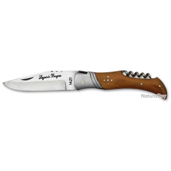 Couteau pliant avec tire-bouchons bois blanc 11.5cm Laguiole Bougna