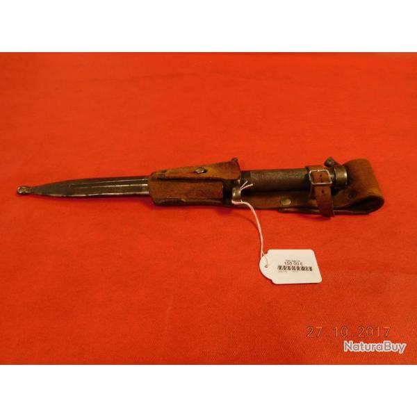 ba�onnette �tui cuir lame de 20,5cms