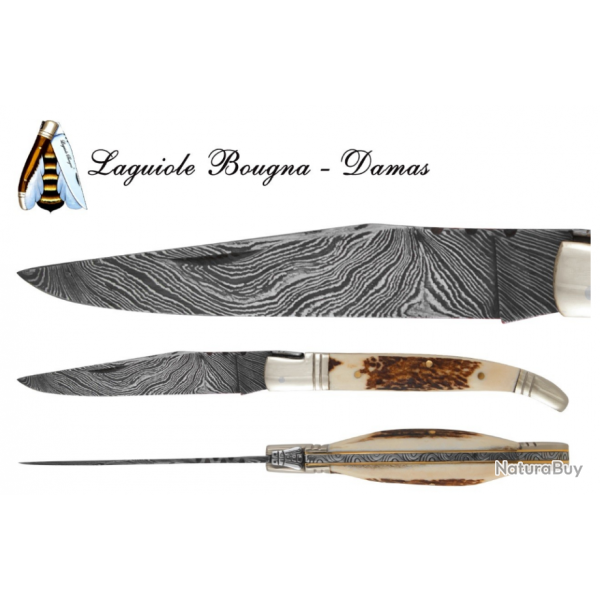 DAMAS - Couteau 12 cm - bois de cerf