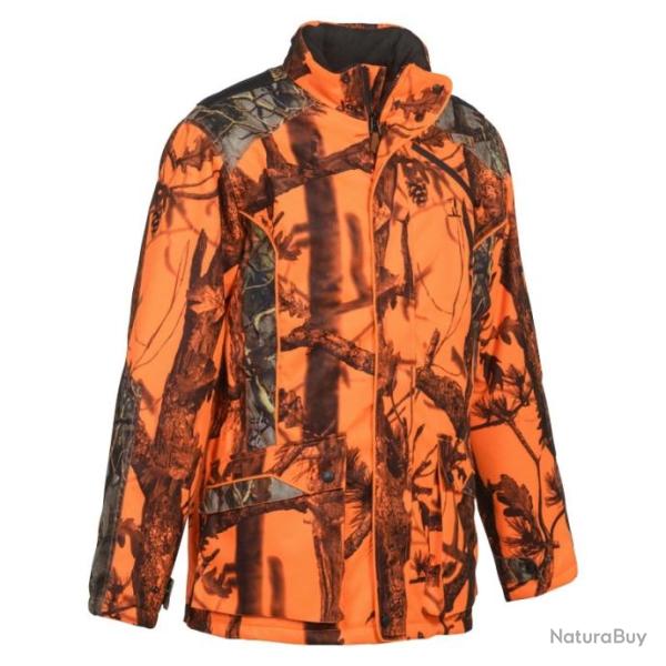 DESTOCKAGE !!  VESTE DE CHASSE PERCUSSION BROCARD GHOSTCAMO BLAZE/BLACK - TAILLE 4XL