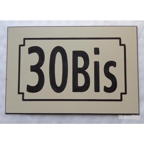 pancarte num�ro de rue personnalis�e plaque pvc format 100 x 150 mm fond IVOIRE
