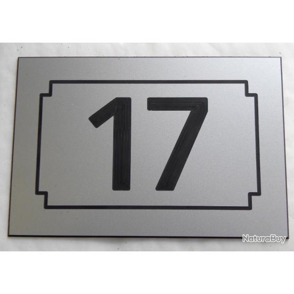 pancarte numro de rue personnalise plaque pvc format 100 x 150 mm fond ARGENT