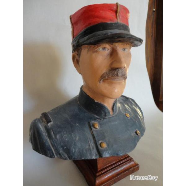 Buste Piou-Piou polychrome