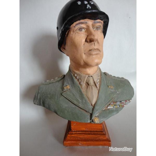 Buste du G�n�ral Patton, polychrome