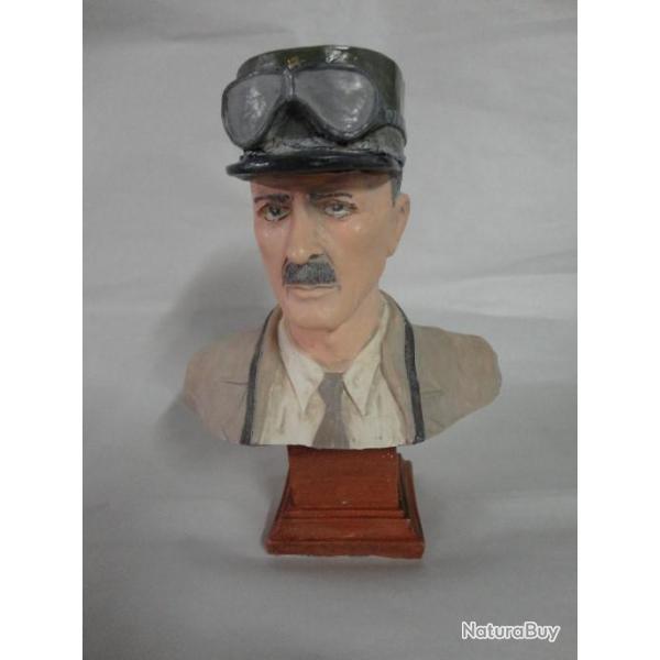 Buste du G�n�ral Leclerc, polychrome