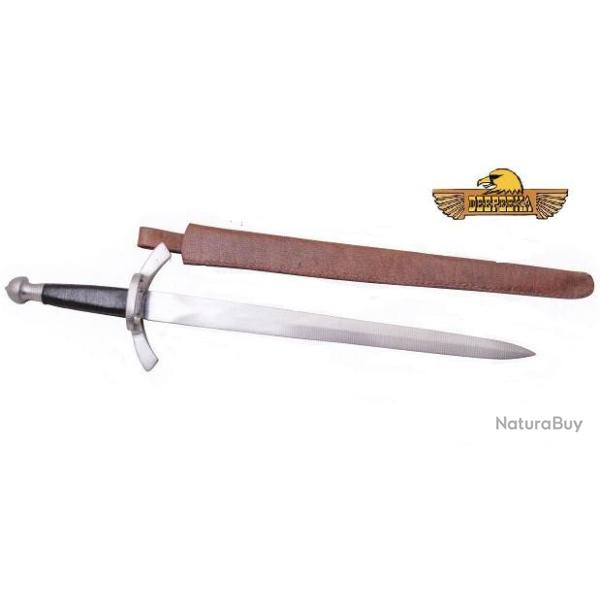 Dague Forg�  lame fixe avec fourreau Cuir