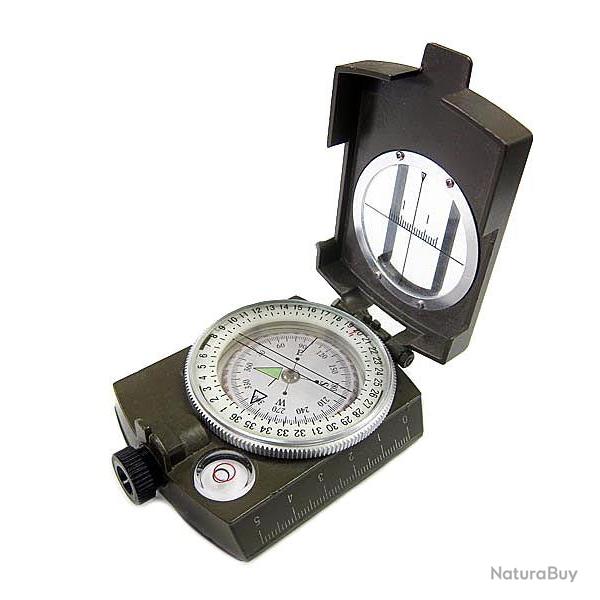 Boussole militaire avec lentille optique