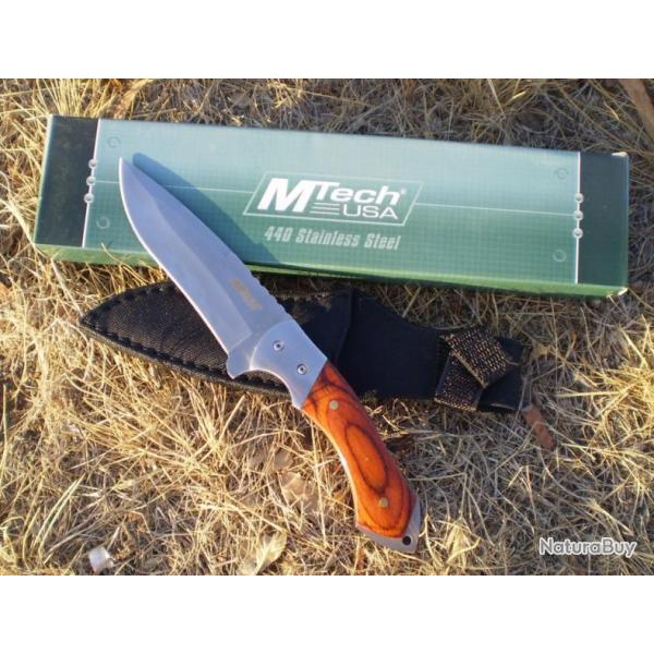 Lot de 3 Couteaux MTECH MT080 BOWIE CHASSE - BUSH AUSTRALIEN