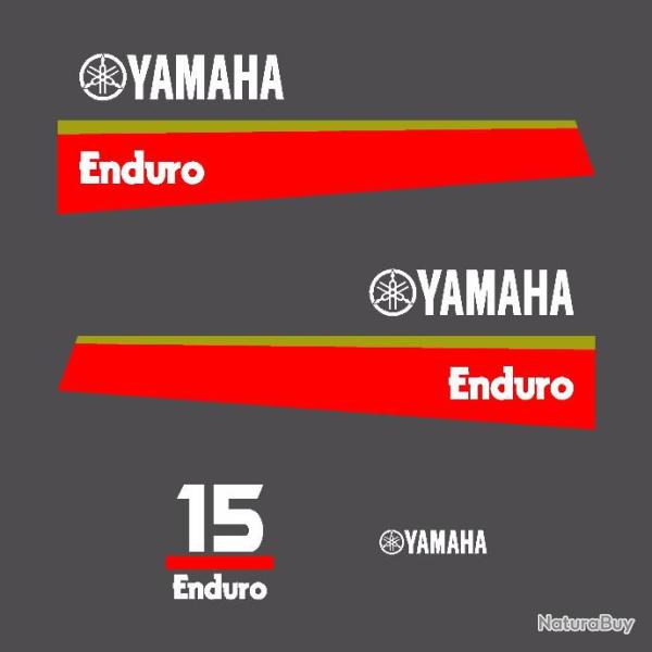 1 kit stickers YAMAHA 15cv enduro serie 8 pour capot moteur hors bird bateau autocollants decals