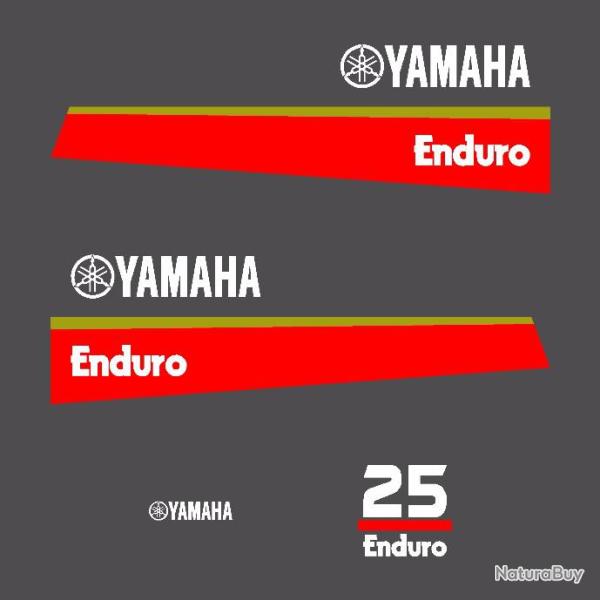 1 kit stickers YAMAHA 25cv enduro serie 8 pour capot moteur hors bird bateau autocollants decals