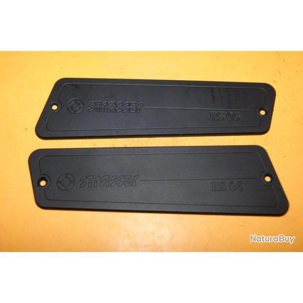 paire de plaquettes de crosse NEUVES de carabine STRASSER (d7t65)