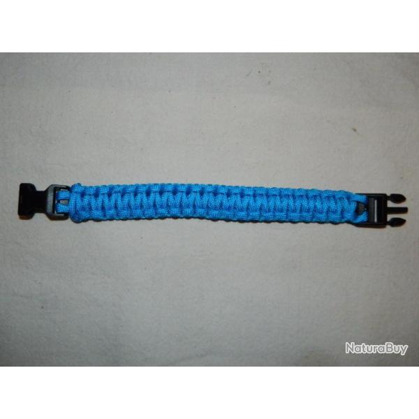 Bracelet paracorde 24cm - bleu