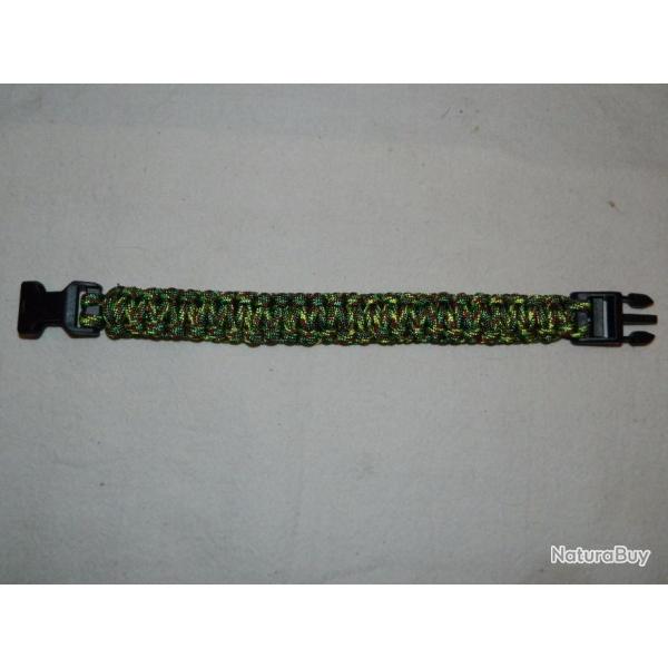 Bracelet paracorde 24cm - marron vert clair