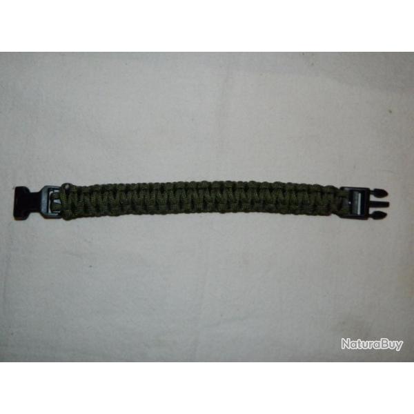 Bracelet paracorde 24cm - vert fonc�