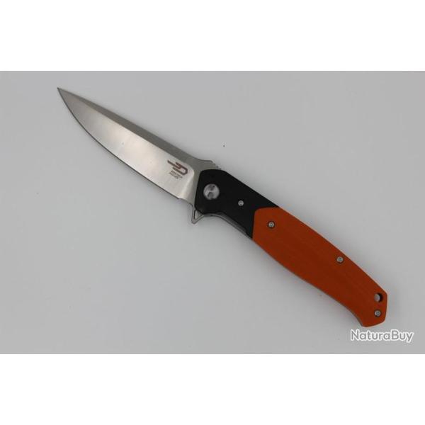 Couteau Bestech Knives Swordfish Orange Lame Acier D2 Manche G-10 Linerlock BTKG03C