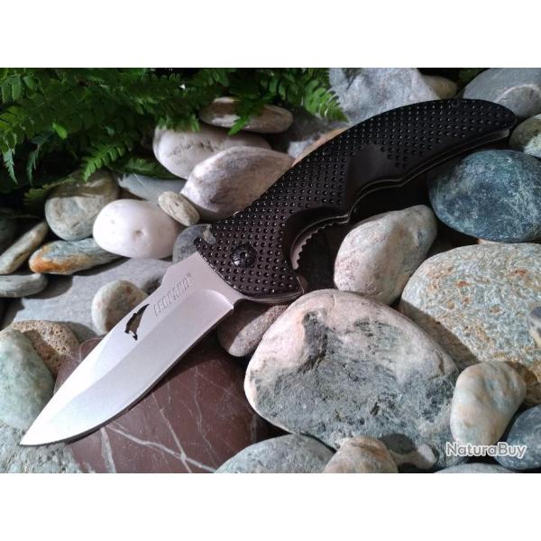 Couteau pliant � cran d'arr�t de marque LEOPARD (2) manche aluminium