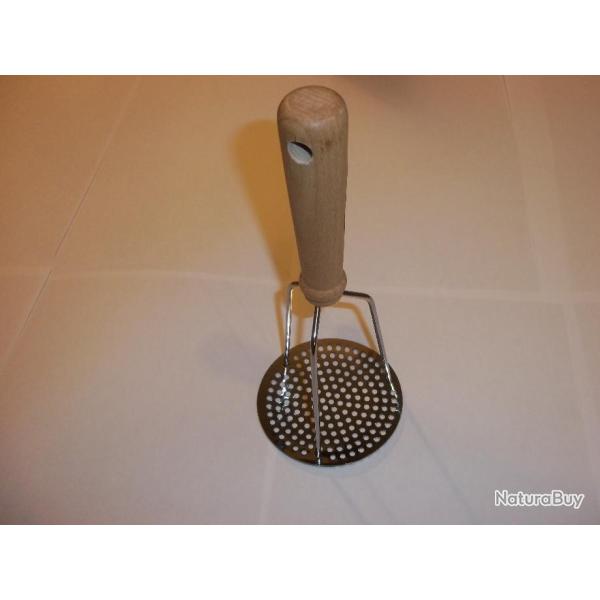 PRESSE PUREE EN INOX ET BOIS
