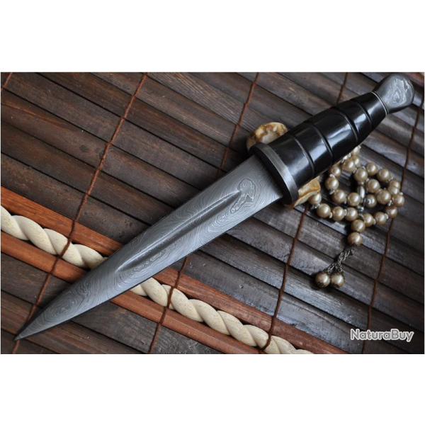 POIGNARD DAGUE DE CHASSE DAMAS DOUBLE TRANCHANT